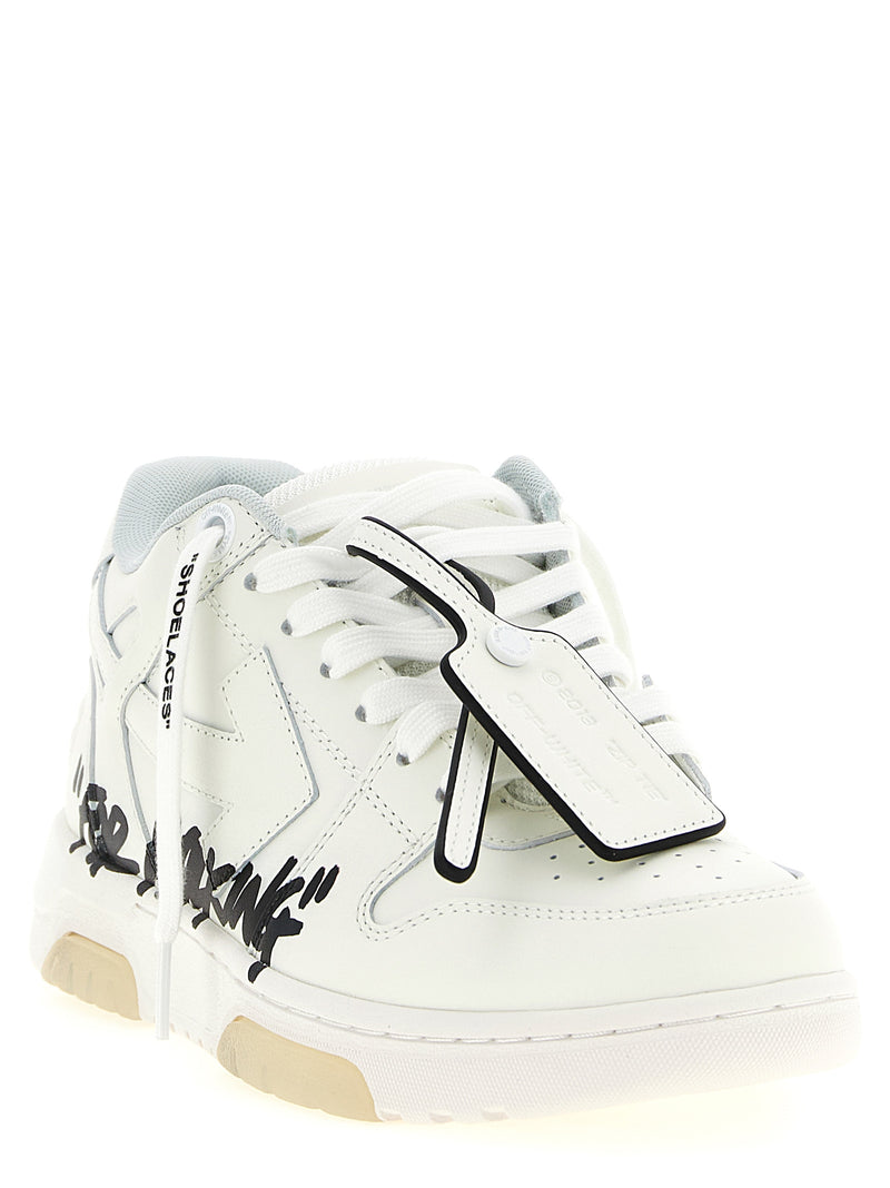 Off-White Bicolor Calfskin Athletic Sneakers for Women