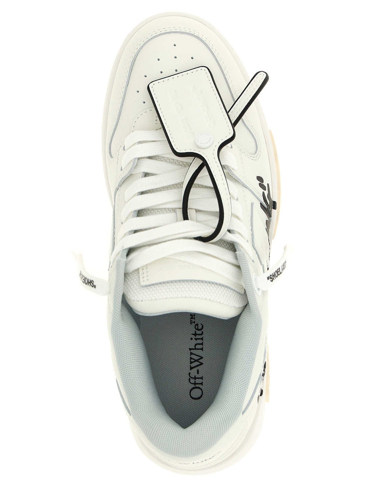 Off-White Bicolor Calfskin Athletic Sneakers for Women