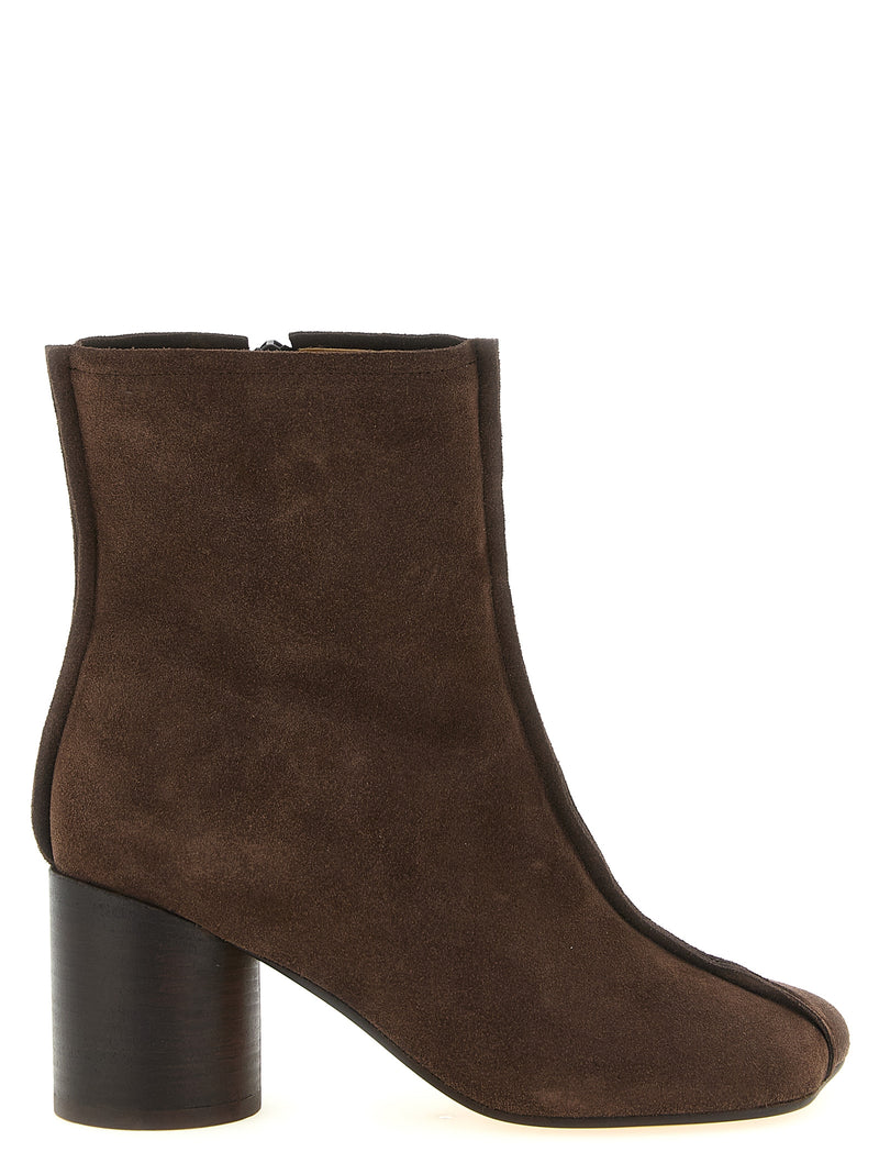 MM6 Maison Margiela Brown Cowhide Ankle Boots for Women
