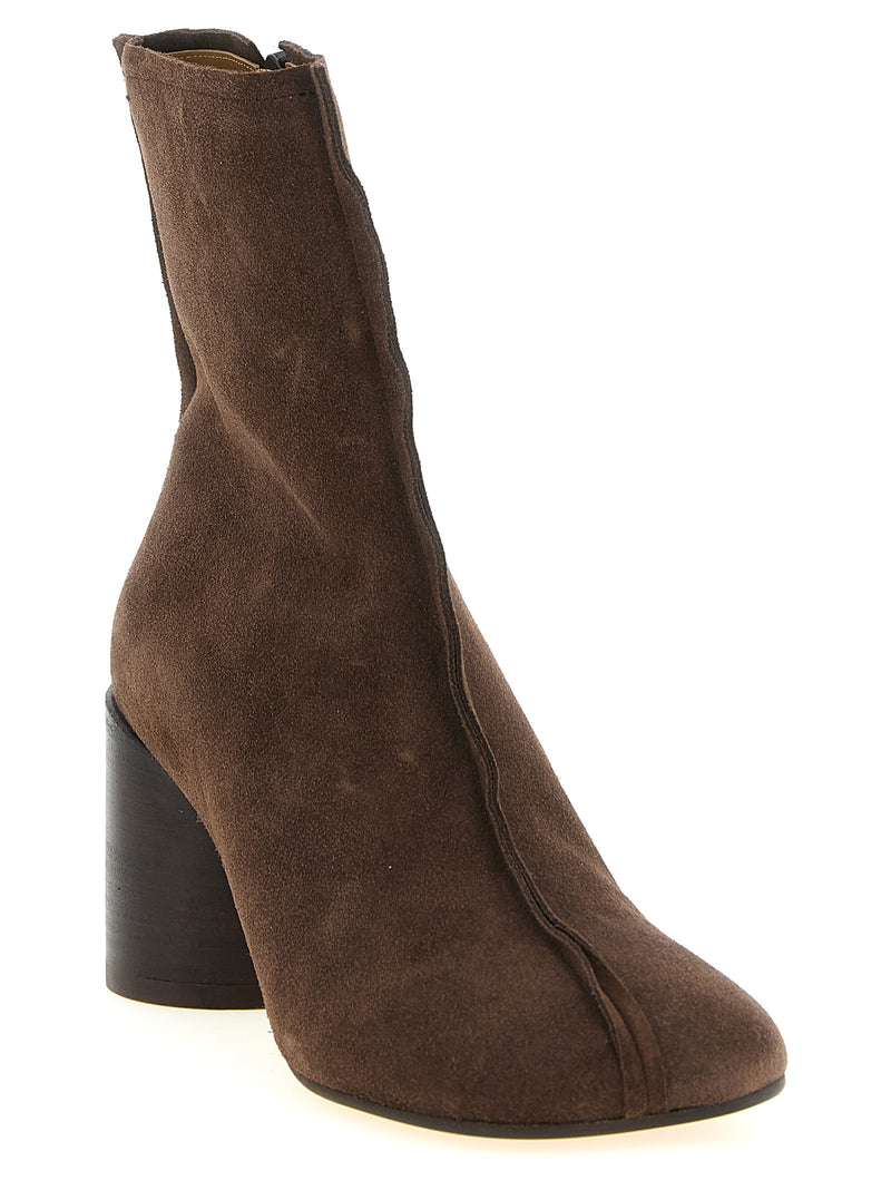 MM6 Maison Margiela Brown Cowhide Ankle Boots for Women