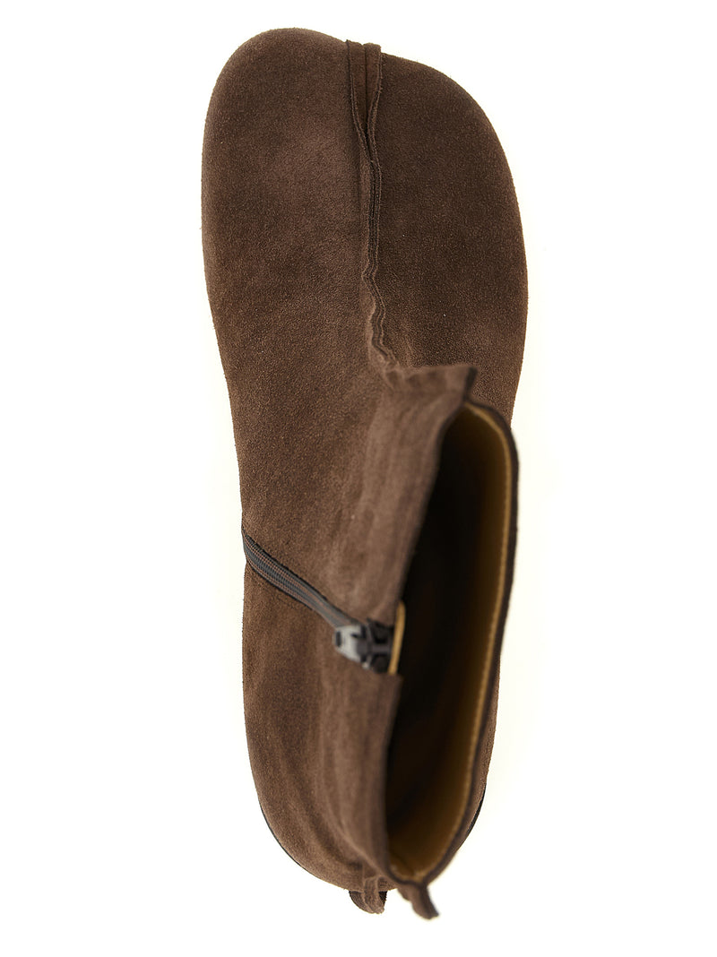 MM6 Maison Margiela Brown Cowhide Ankle Boots for Women
