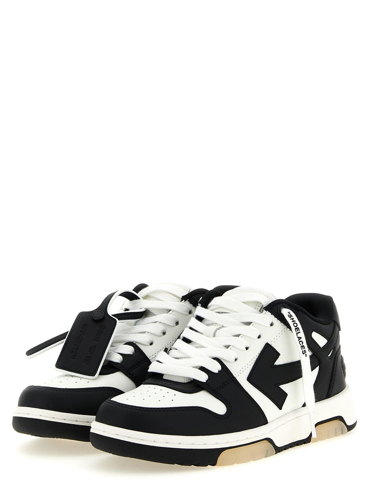 Off-White Bicolor Calfskin Low Top Sneakers for Women