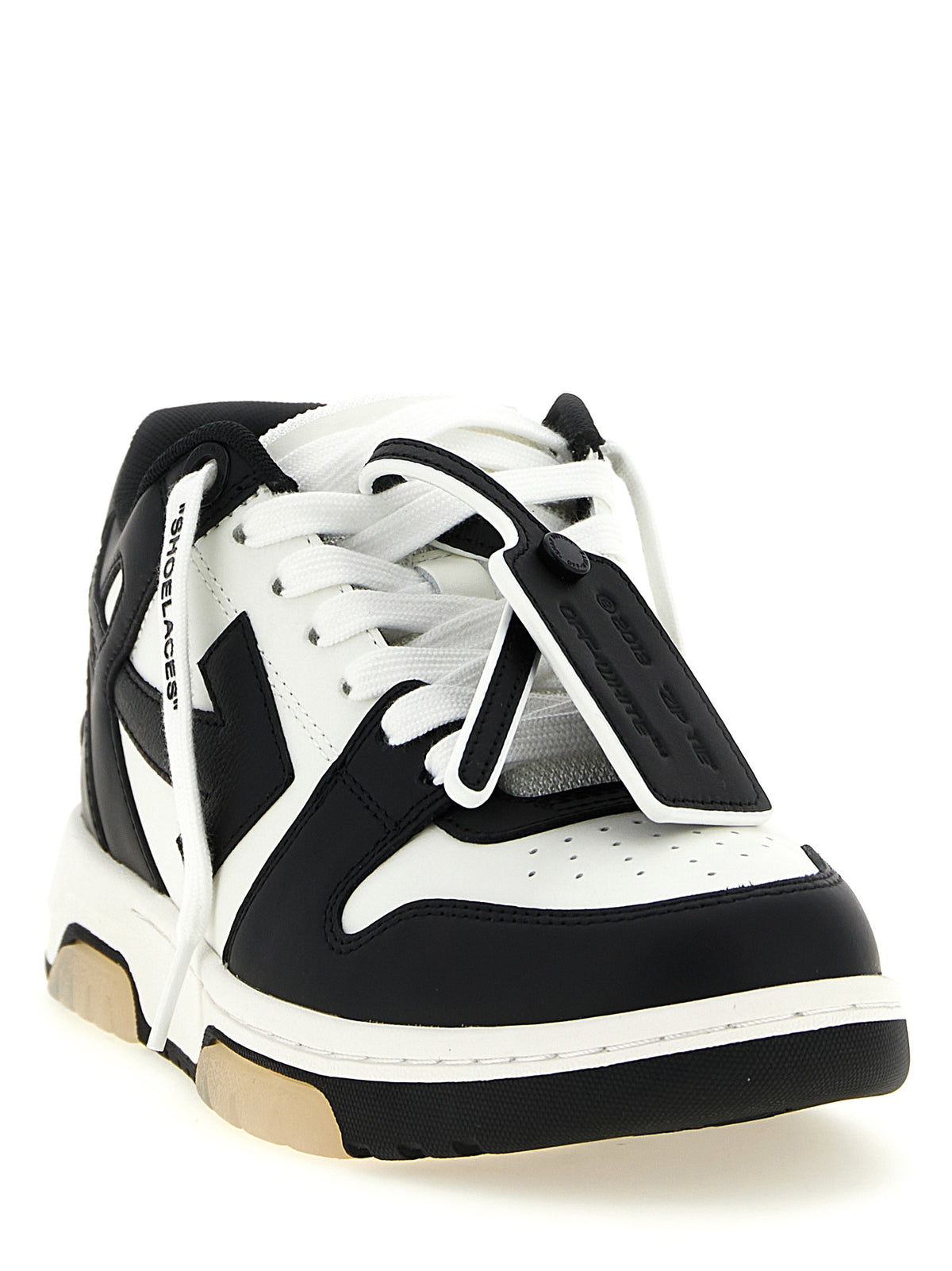 Off-White Bicolor Calfskin Low Top Sneakers for Women