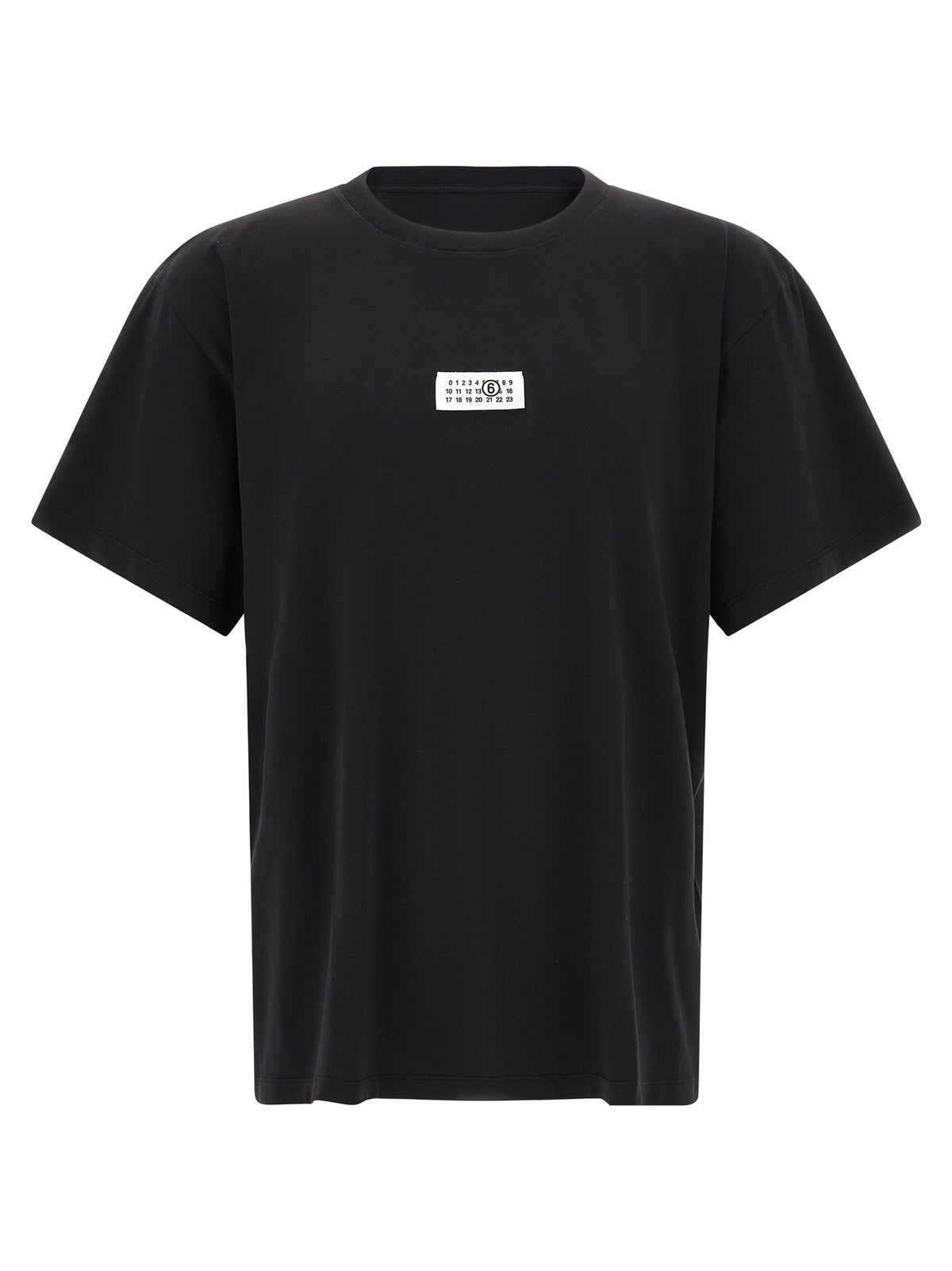MM6 Maison Margiela Black Cotton T-Shirt for Men