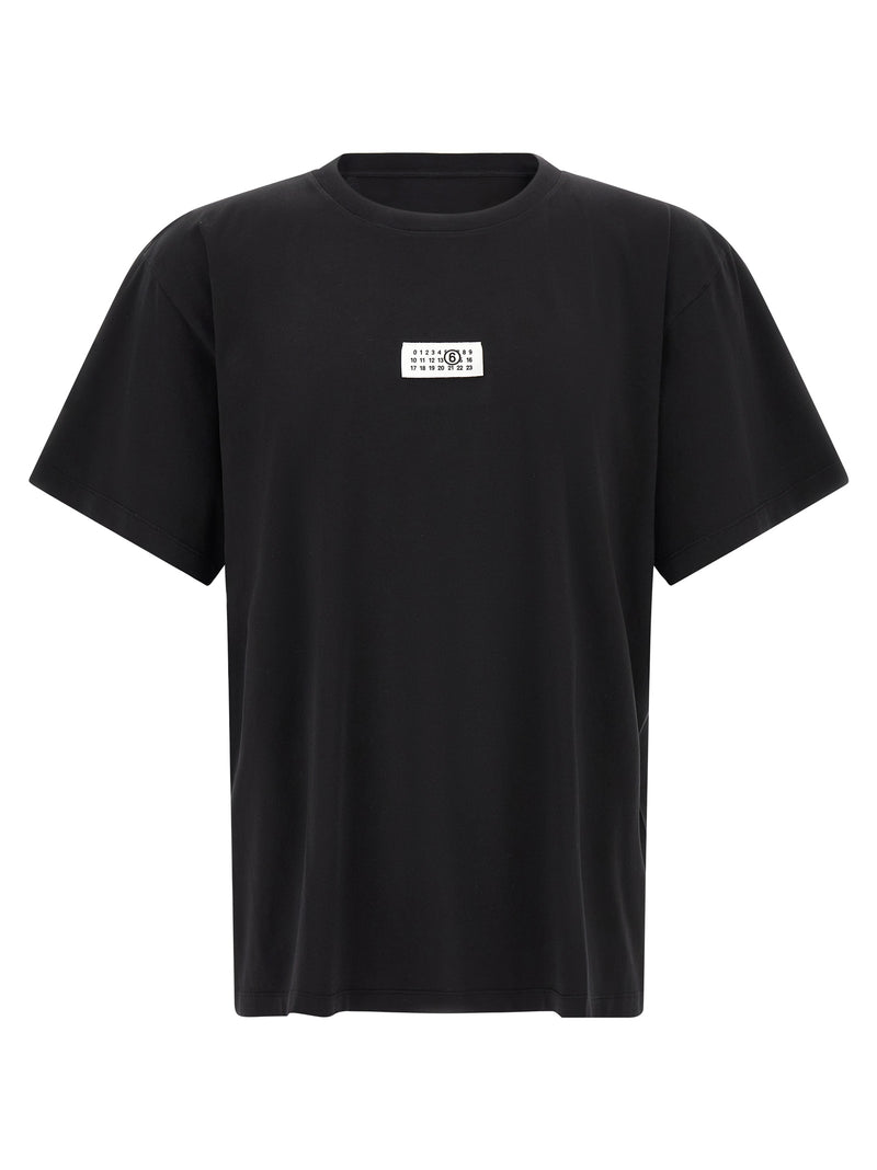 MM6 Maison Margiela Black Cotton T-Shirt - Contemporary Style