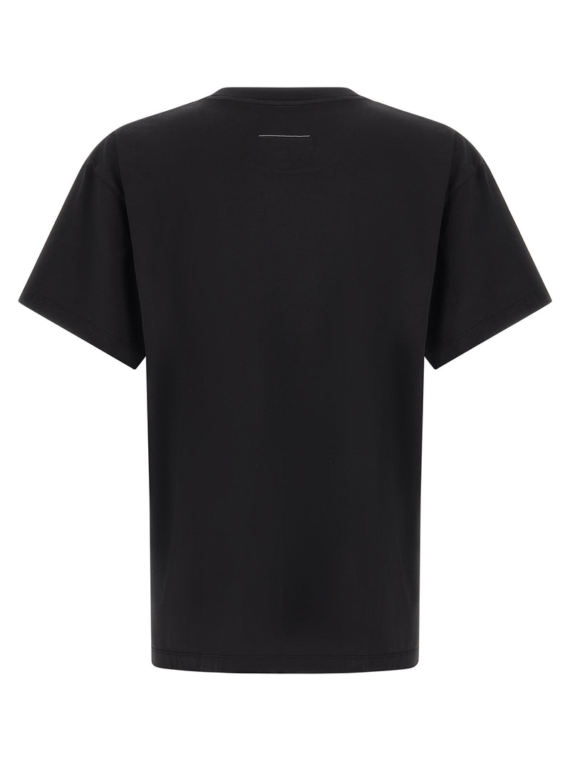 MM6 Maison Margiela Black Cotton T-Shirt - Contemporary Style