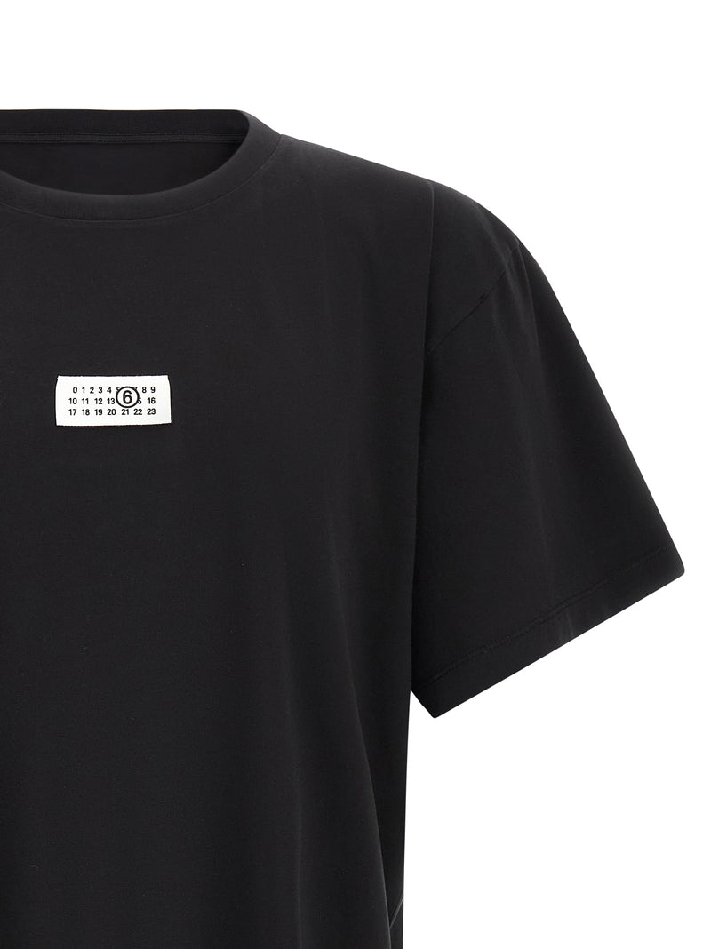 MM6 Maison Margiela Black Cotton T-Shirt - Contemporary Style