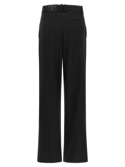 MM6 Maison Margiela Black Polyester Casual Pants
