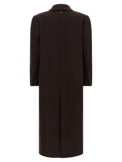Twinset Brown Wool Coat