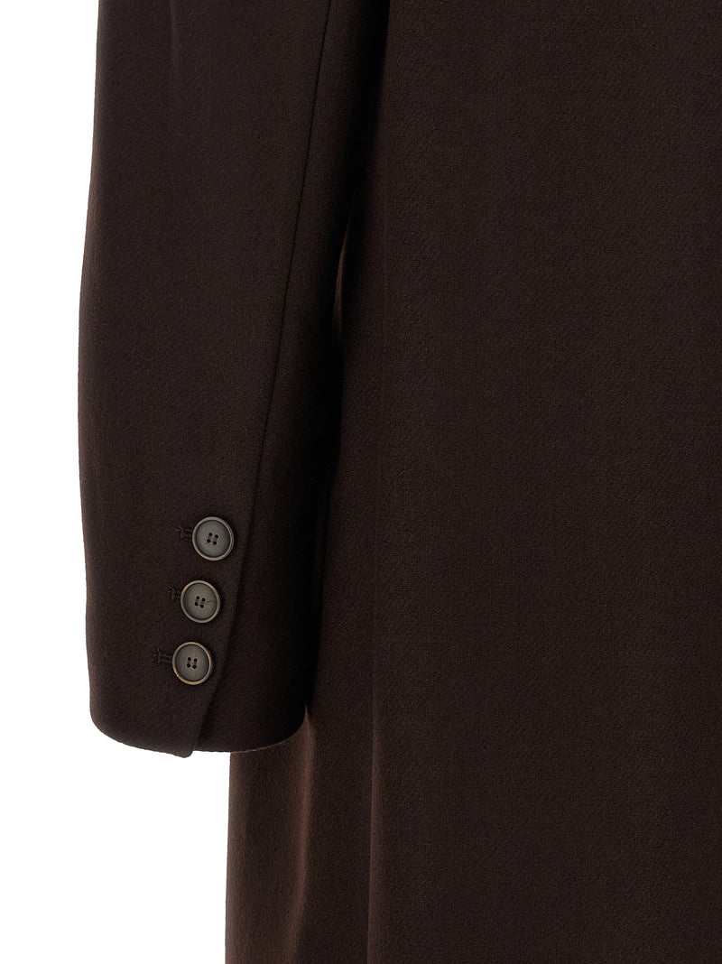 Twinset Brown Wool Coat - Elegant and Stylish