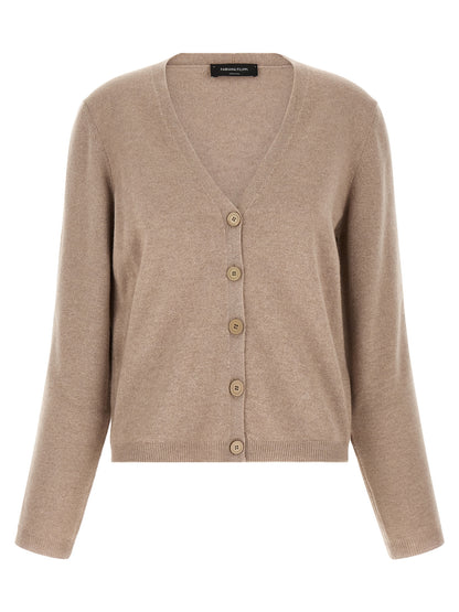 Fabiana Filippi Beige Virgin Wool Cardigan