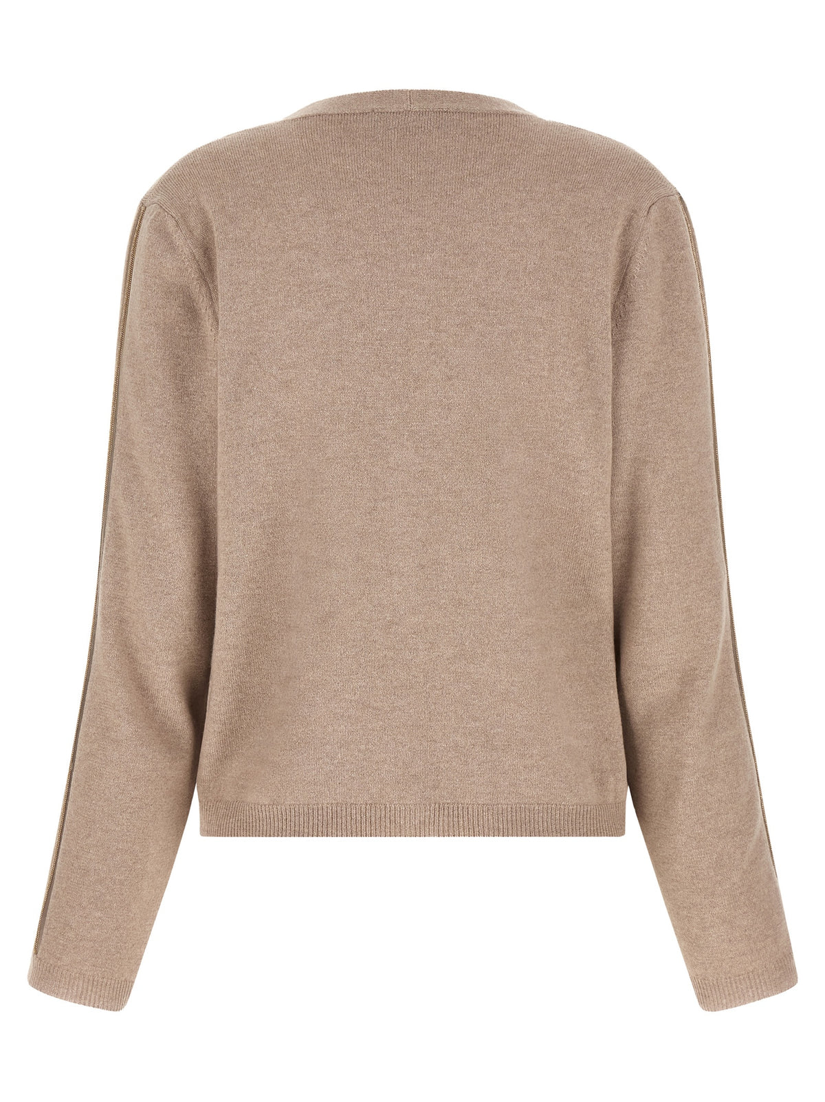 Fabiana Filippi Beige Virgin Wool Cardigan - Elegant Italian Design