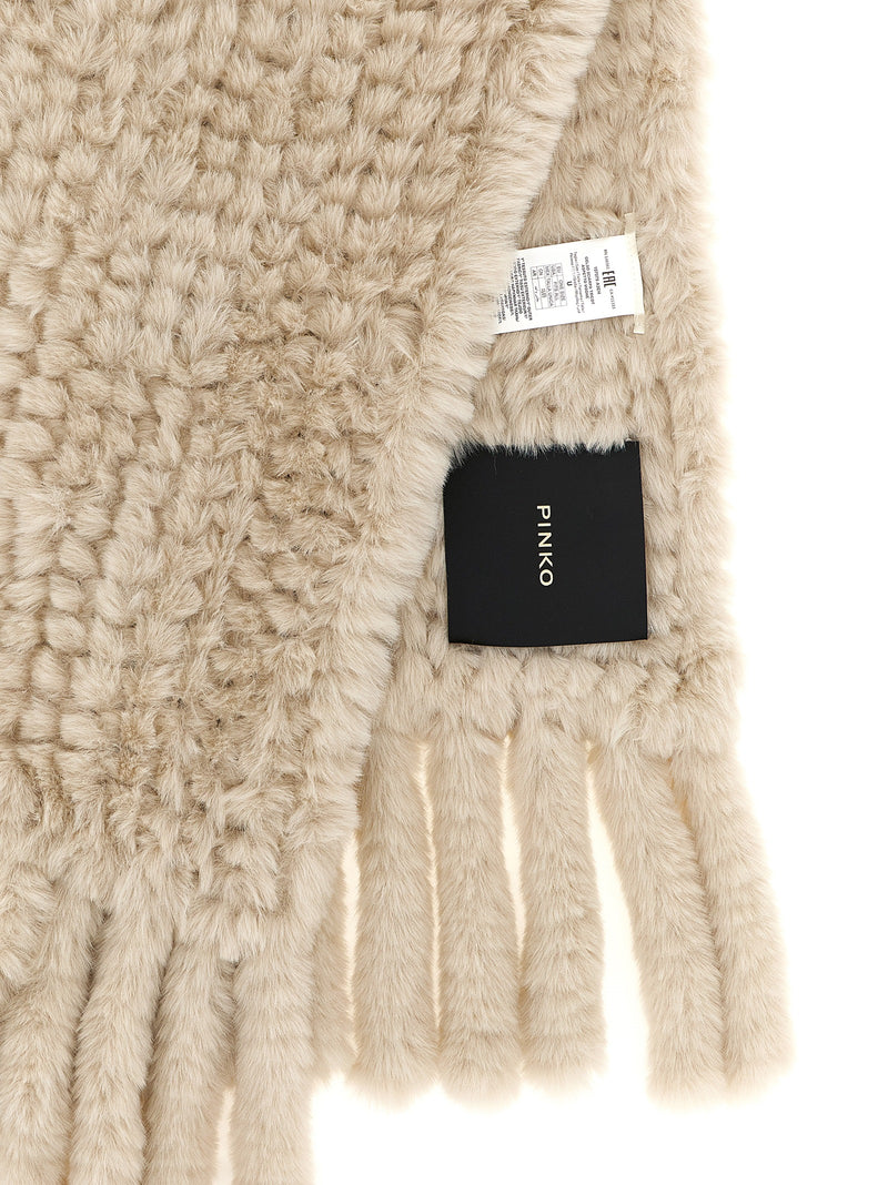 PINKO Gray Polyester Scarf - Elegant and Stylish Accessory