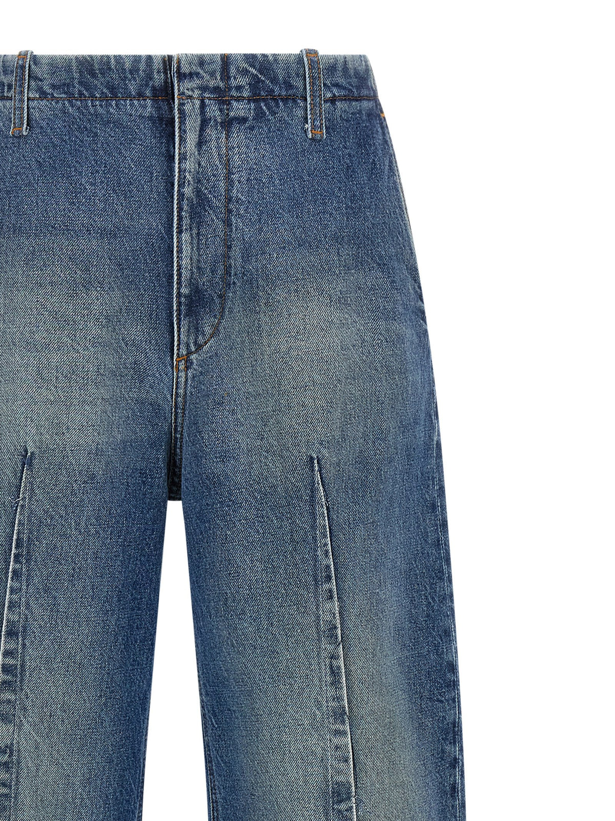 MM6 Maison Margiela Blue Cotton High-Waisted Jeans
