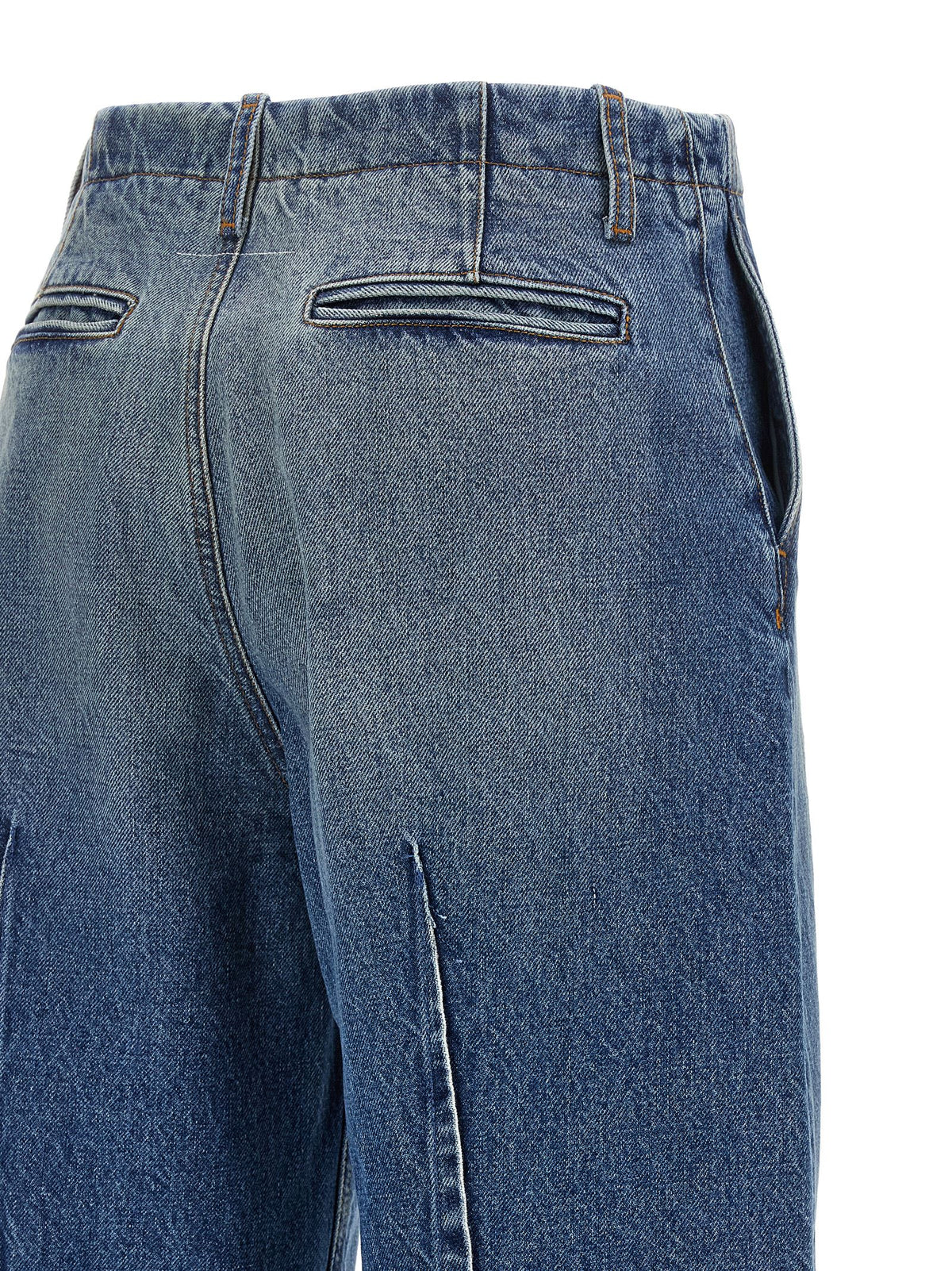 MM6 Maison Margiela Blue Cotton High-Waisted Jeans