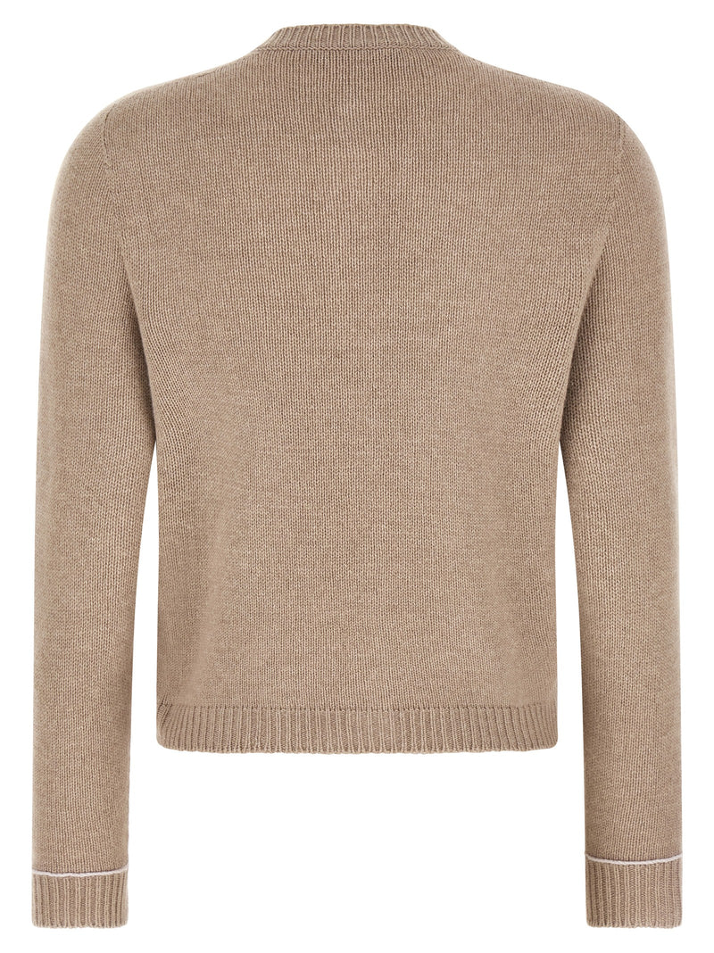 Fabiana Filippi Beige Virgin Wool Cardigan