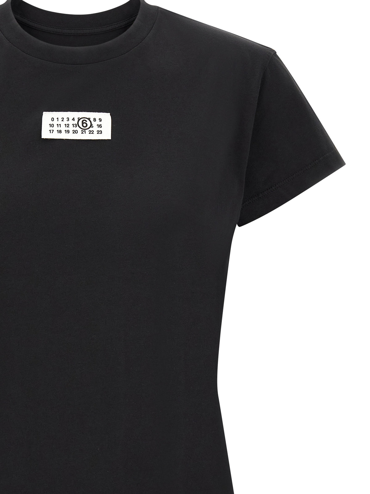 MM6 Maison Margiela Black Cotton T-Shirt - Contemporary Minimalism