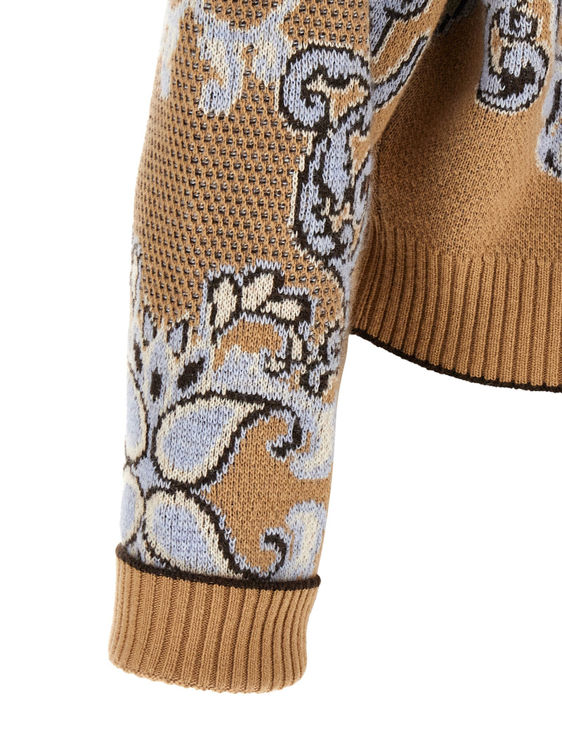 Twinset Brown Wool Cardigan - Sophisticated Elegance