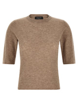 Fabiana Filippi Beige Wool T-Shirt - Elegant Knitwear