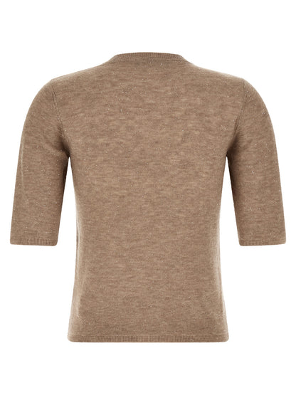 Fabiana Filippi Beige Wool T-Shirt
