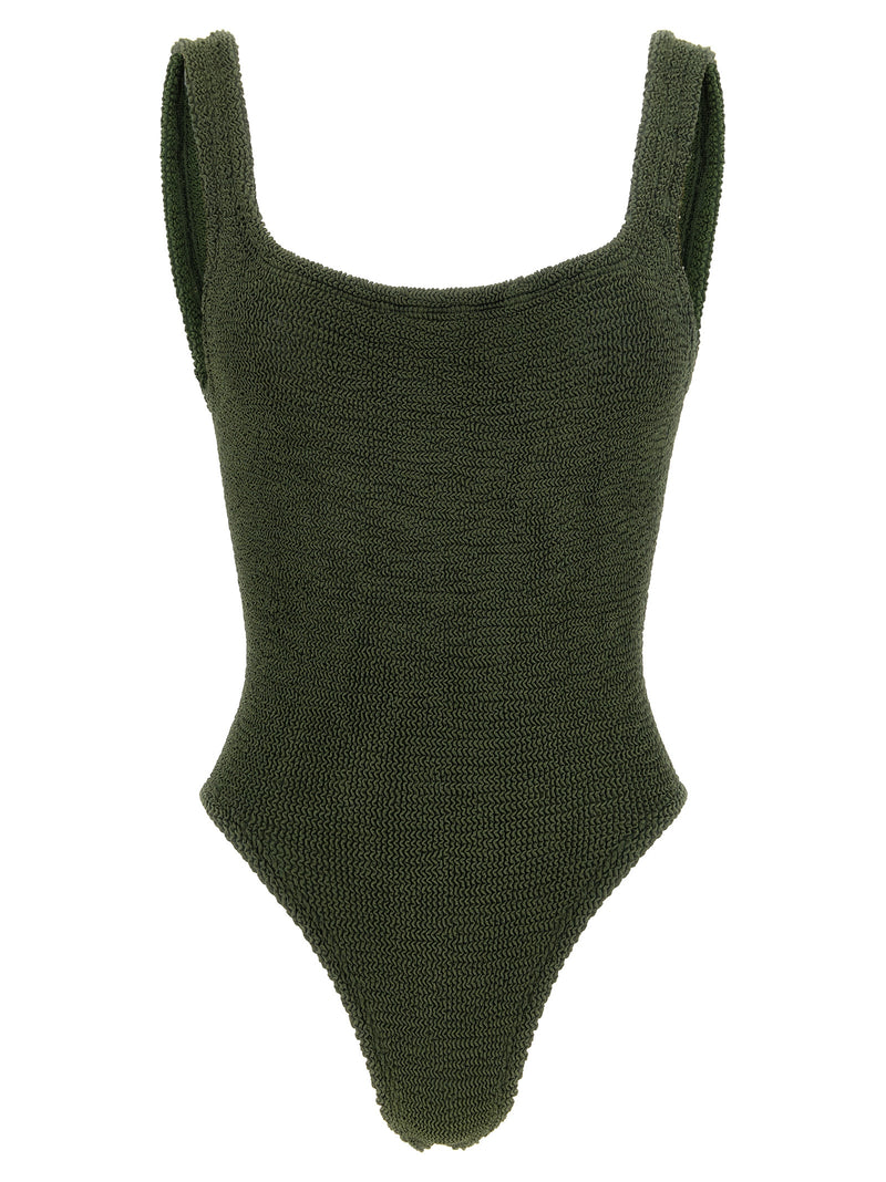 Hunza G Bicolor Polyamide One-Piece Swimsuit