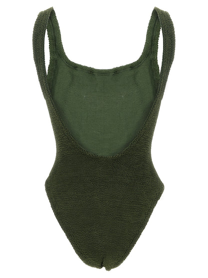 Hunza G Bicolor Polyamide One-Piece Swimsuit