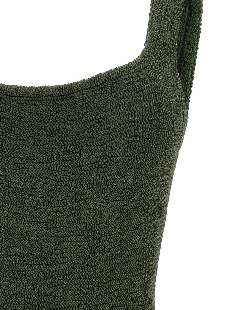 Hunza G Bicolor Polyamide One-Piece Swimsuit