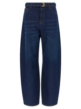 Twinset Blue Cotton High-Waisted Jeans for Women