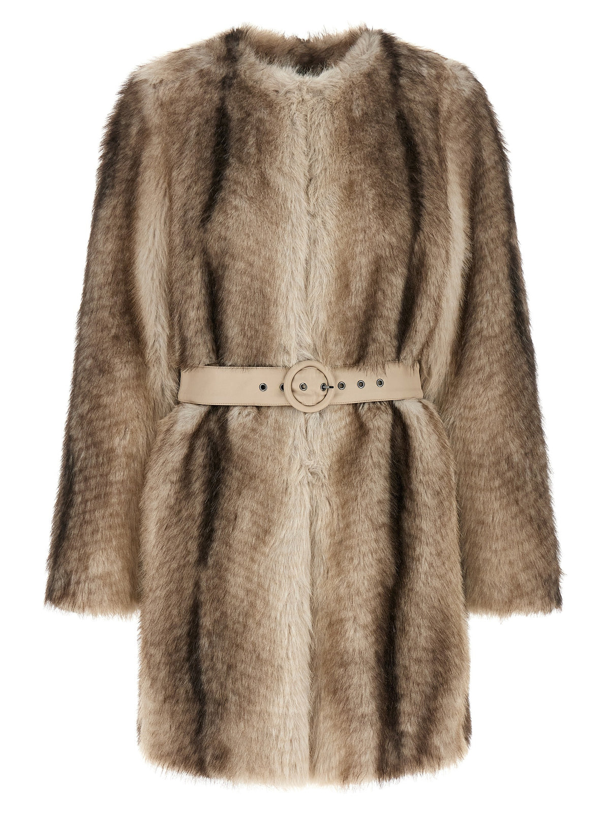 Twinset Eco-Fur Brown Coat for Women