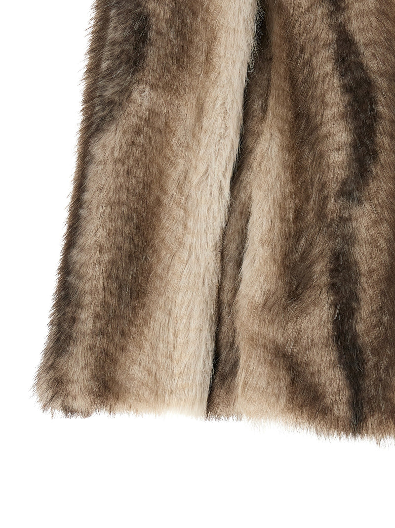 Twinset Brown Polyester Full-Length Jacket - Avant-Garde Elegance