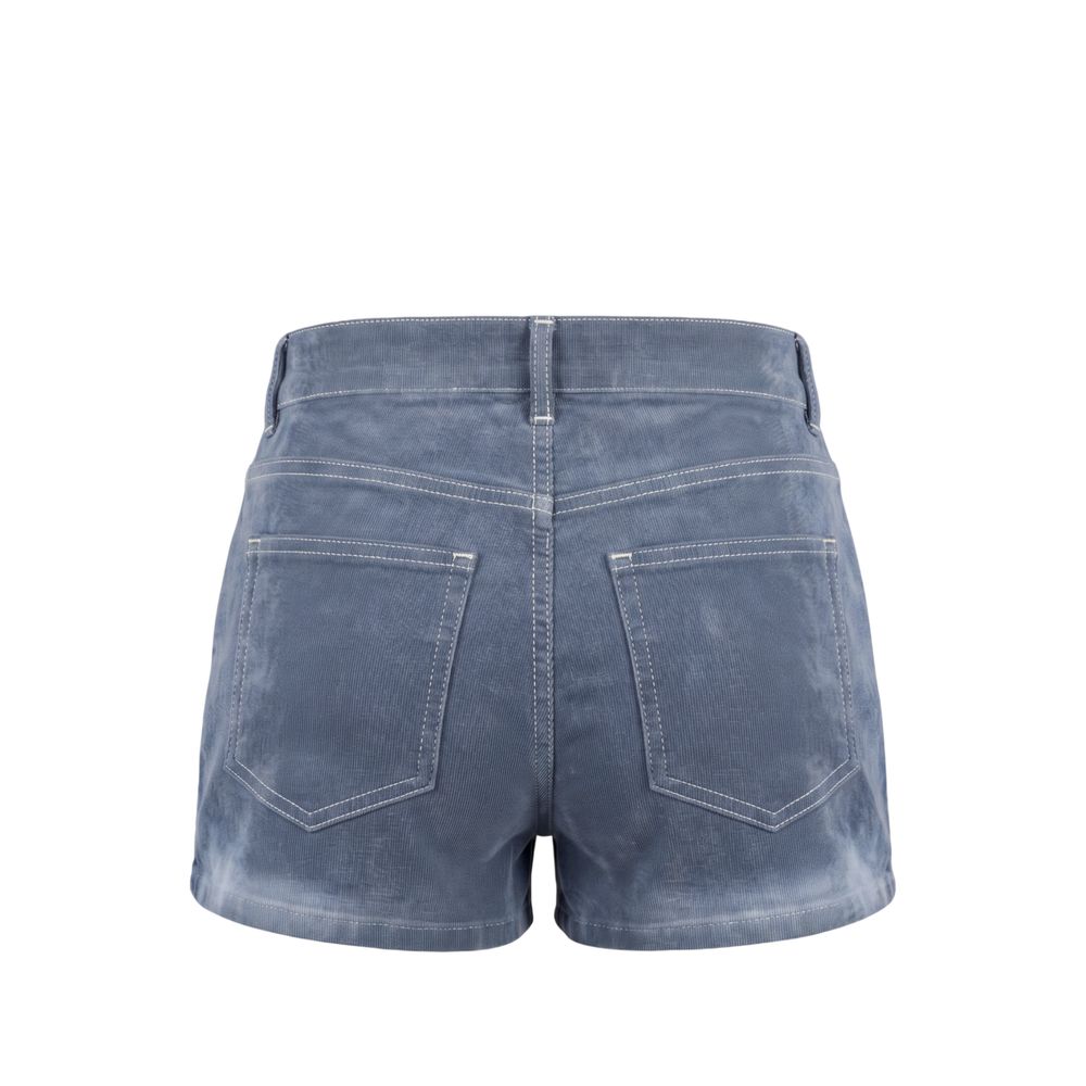 Mr&Mrs Italy Blue Cotton Women Shorts