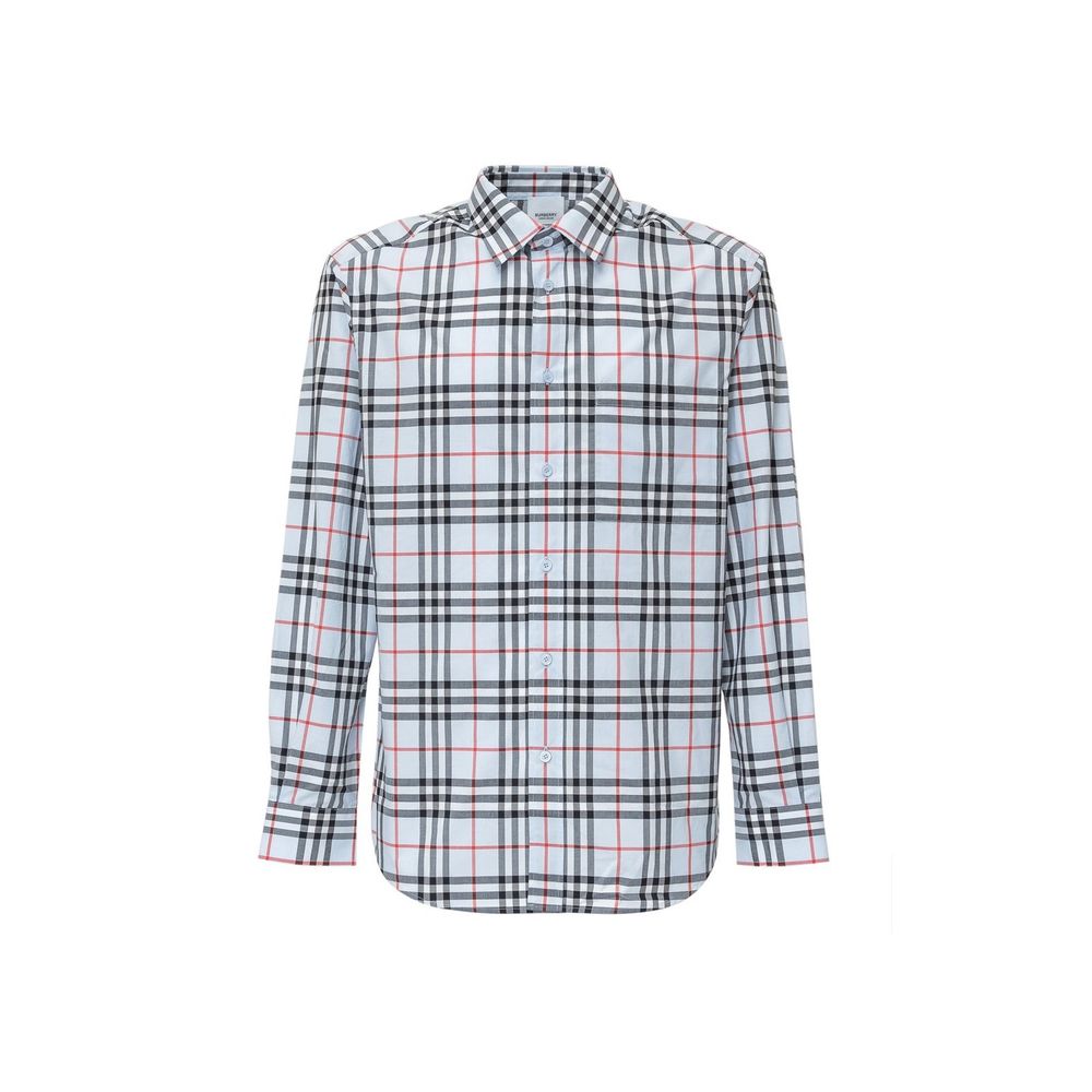 Chemise en coton bleue Burberry pour homme
