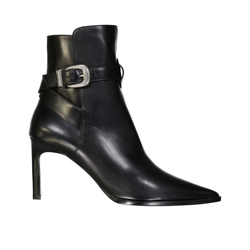 Celine Black Calfskin High Heel Boots for Women
