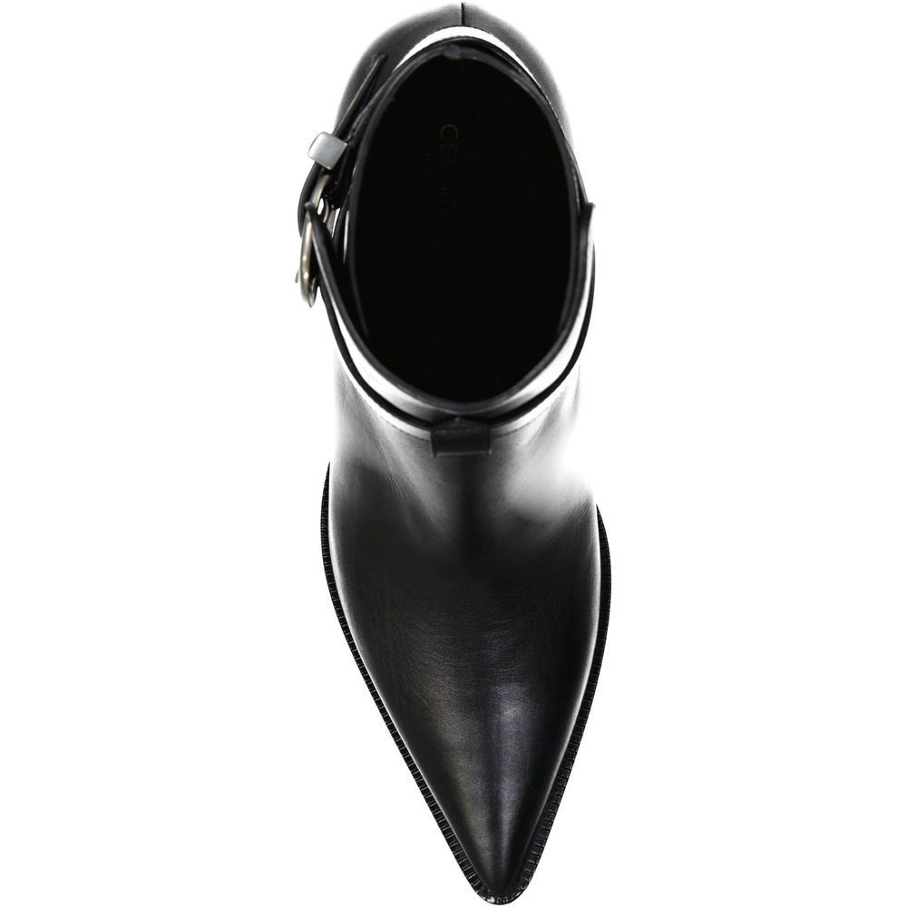 Celine Black Calfskin High Heel Boots for Women