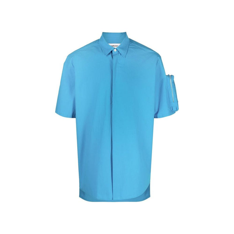 Ambush Blue Cotton Shortsleeve Shirt for Men