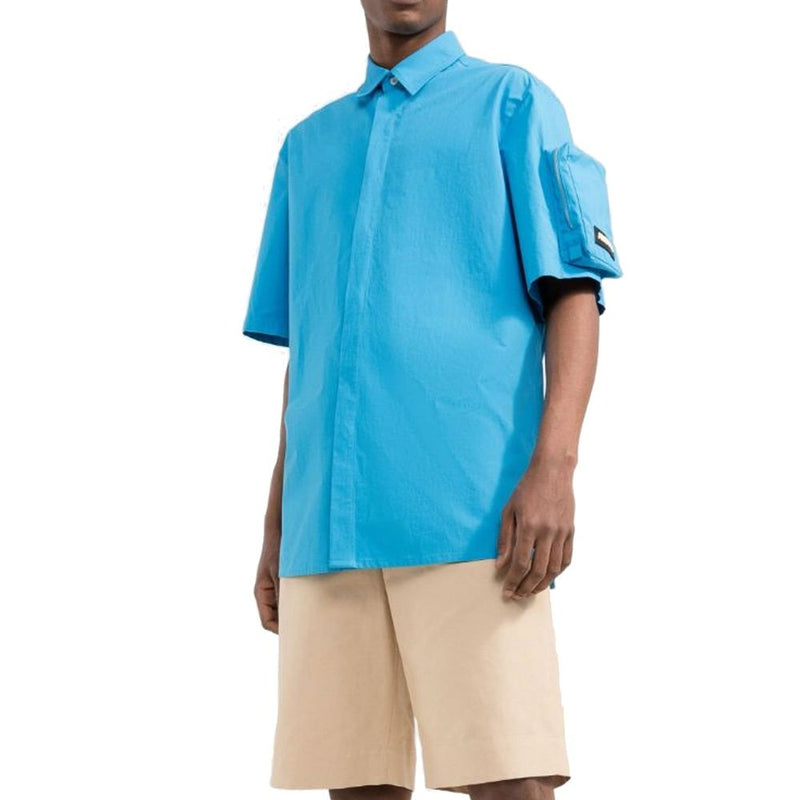 Ambush Blue Cotton Shortsleeve Shirt for Men