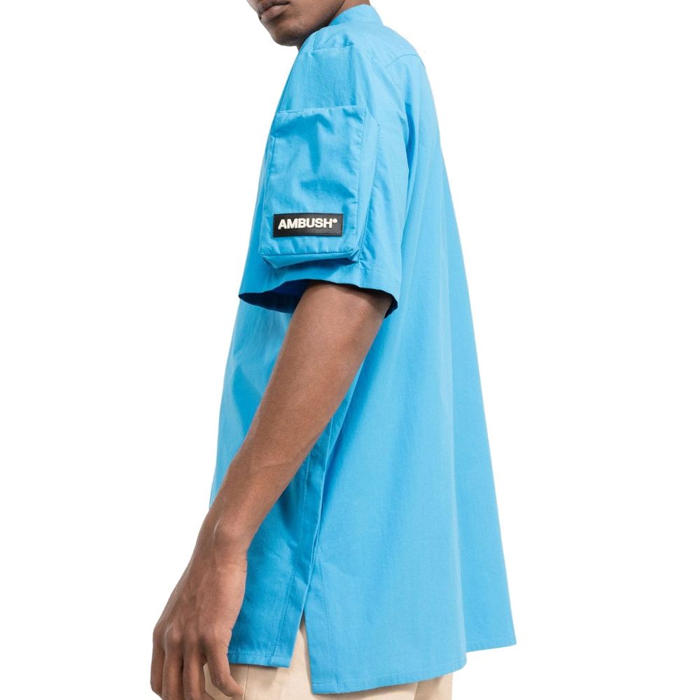 Ambush Blue Cotton Shortsleeve Shirt for Men