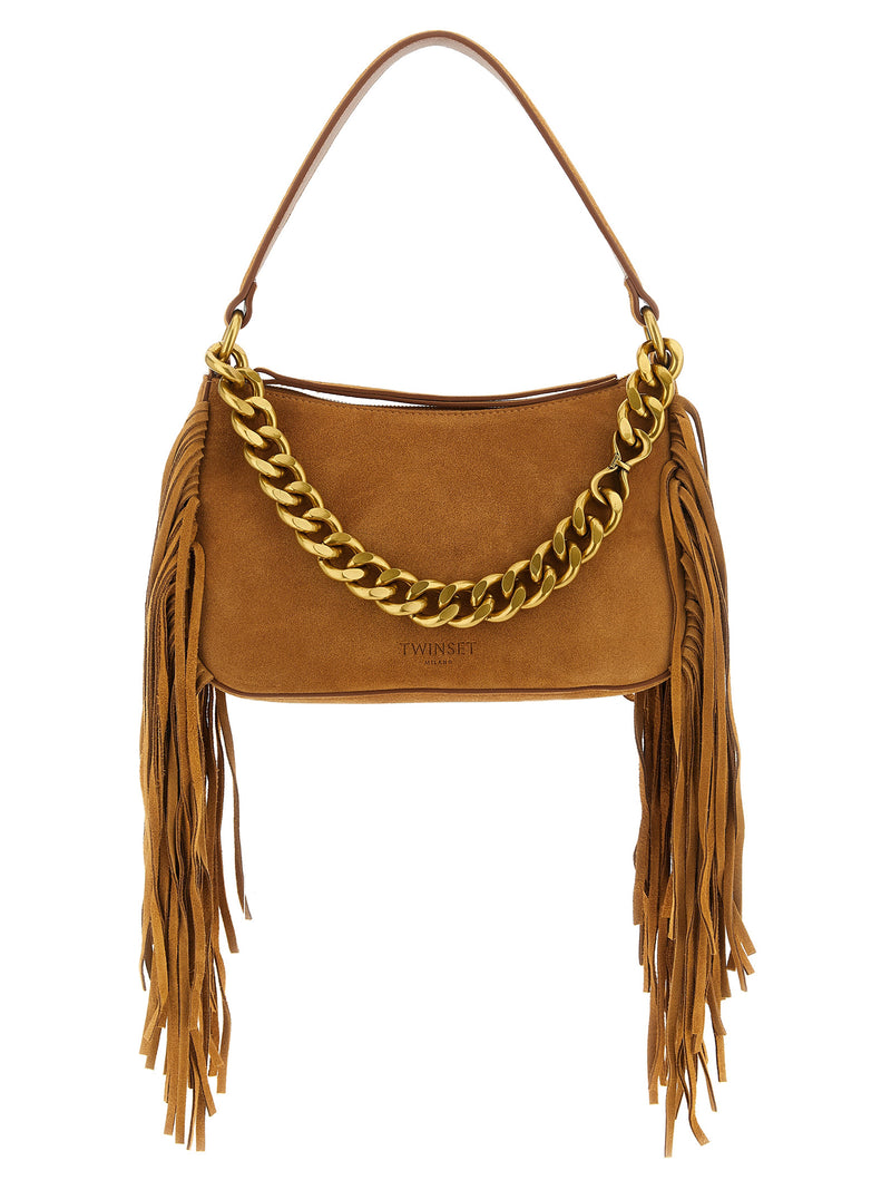 Sac à bandoulière en cuir marron Twinset ‘Liliane’