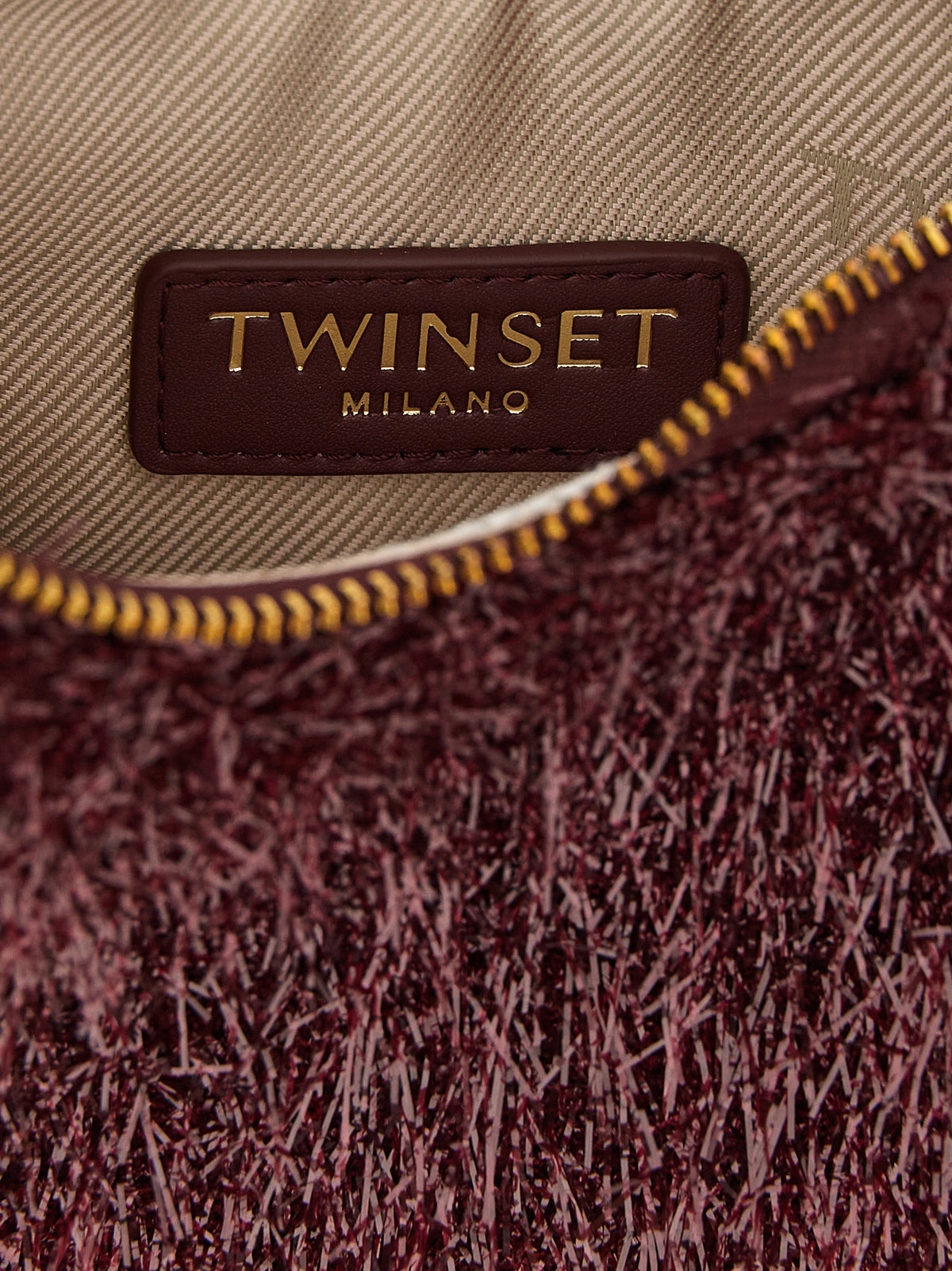 Twinset Mini Croissant Bordeaux Handbag