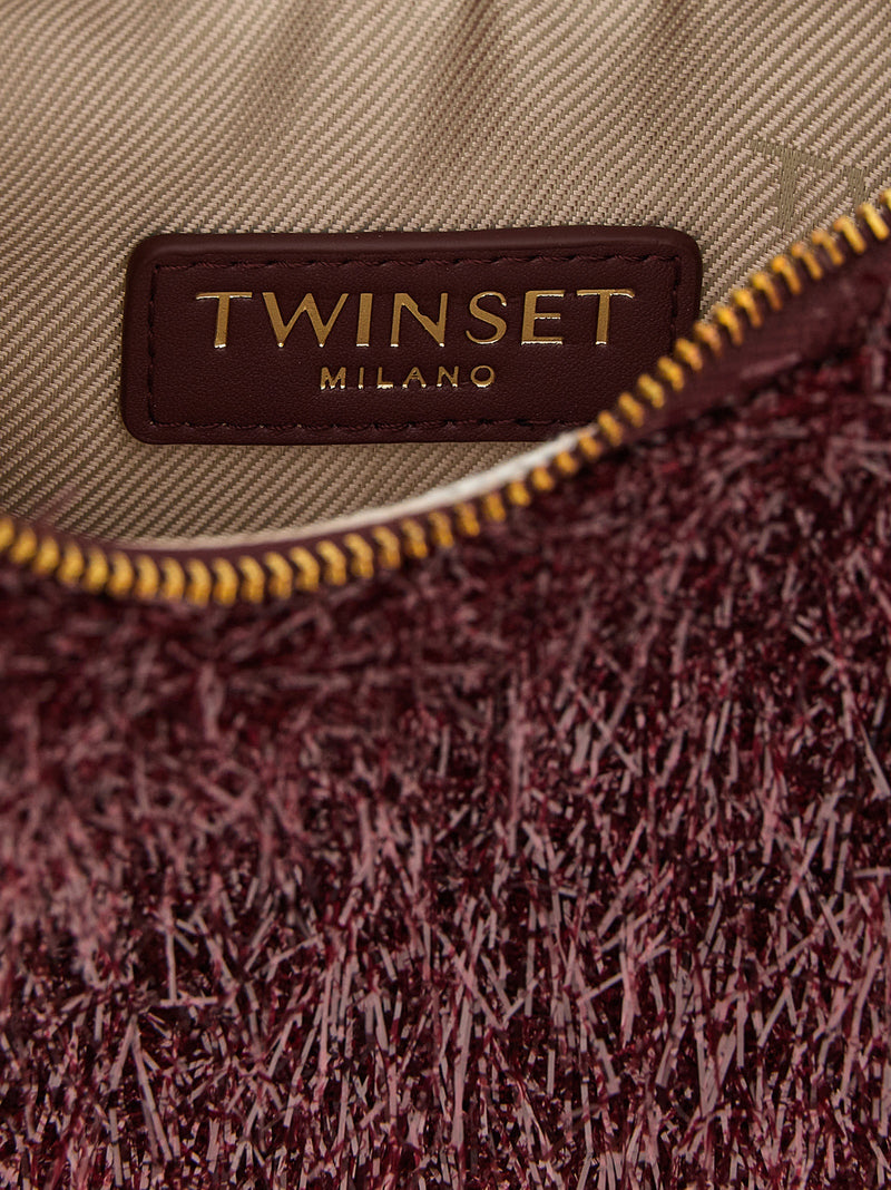 Twinset Mini Croissant Bordeaux Handbag - Chic Evening Accessory