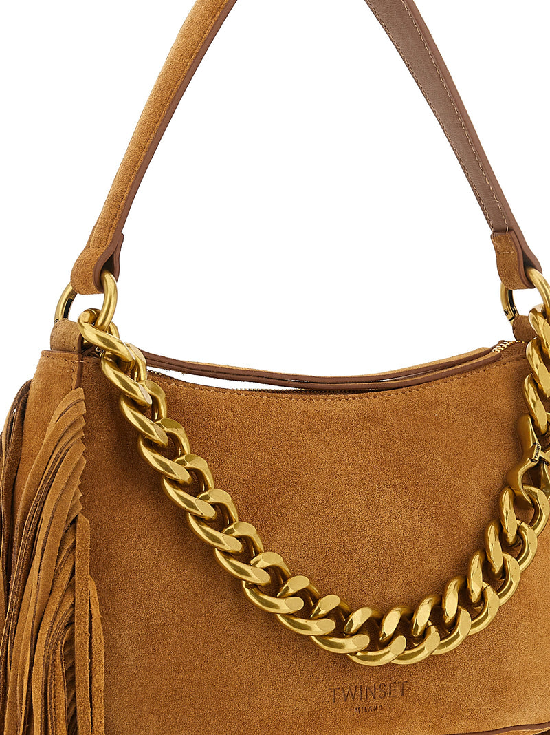 Sac à bandoulière en cuir marron Twinset ‘Liliane’