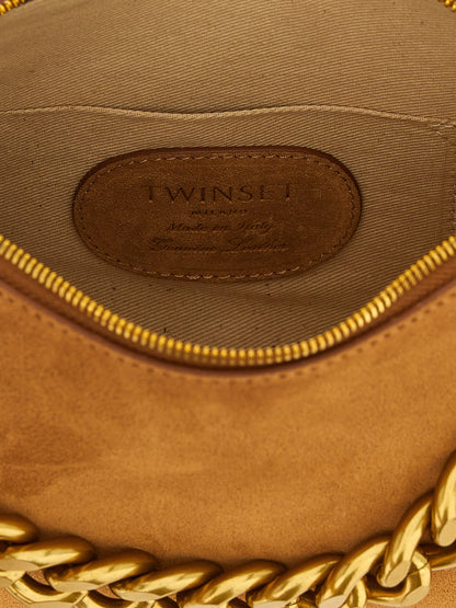 Twinset Brown Leather Shoulder Bag