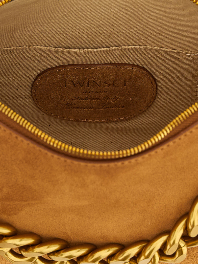 Sac à bandoulière en cuir marron Twinset ‘Liliane’