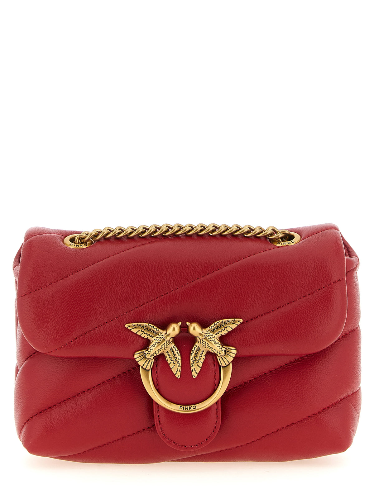 PINKO Baby Love Puff Multicolor Lamb Leather Crossbody Bag