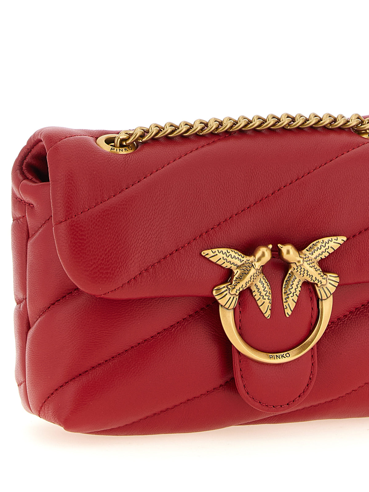 PINKO Baby Love Puff Multicolor Lamb Leather Crossbody Bag