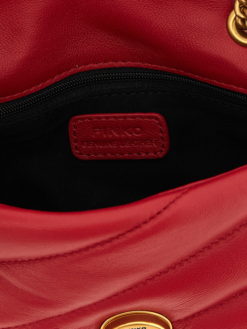 PINKO Baby Love Puff Multicolor Lamb Leather Crossbody Bag