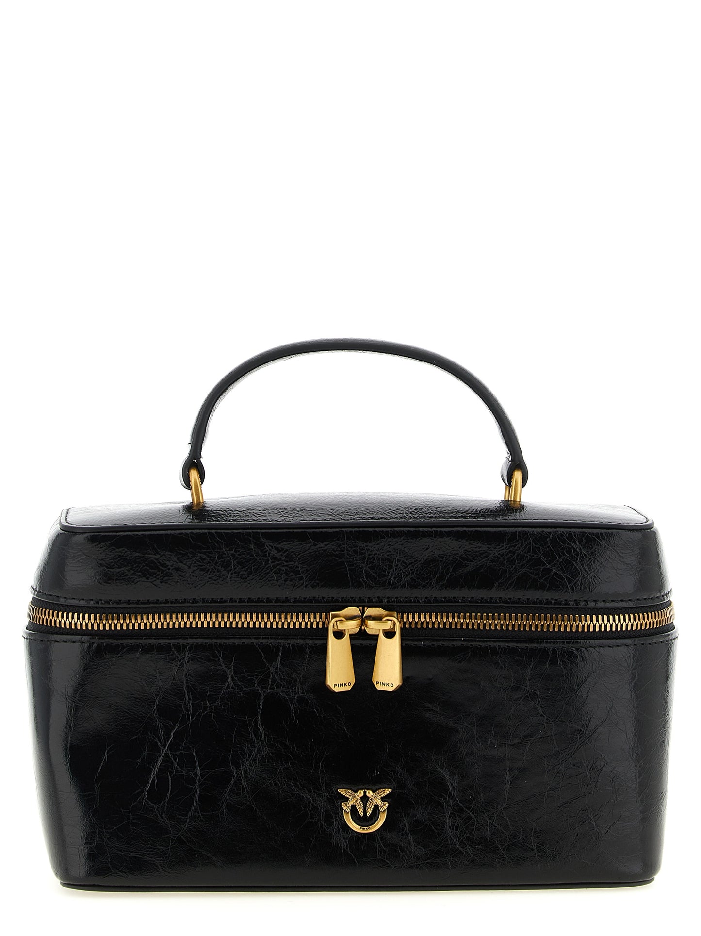 PINKO Black Calfskin Handbag