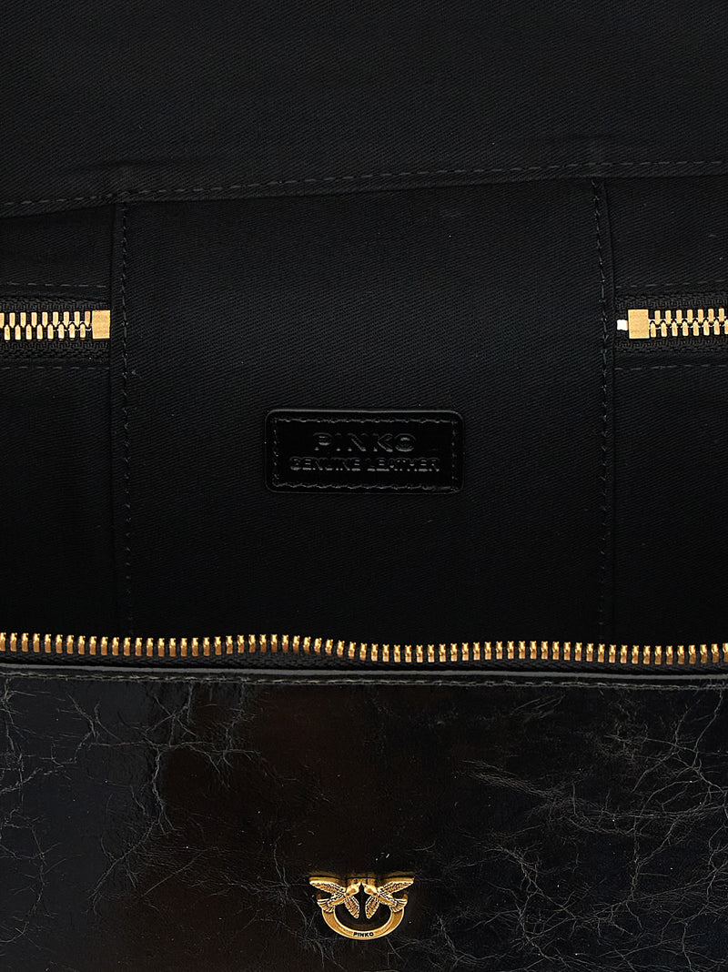 PINKO Black Calfskin Handbag - Luxury & Functionality