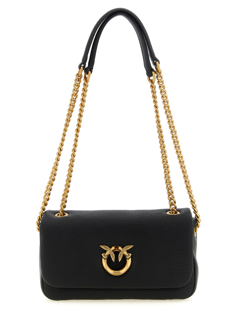 PINKO Black Lamb Leather Shoulder Bag - Elegant & Versatile
