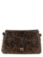 PINKO Brown Calfskin Crossbody Bag